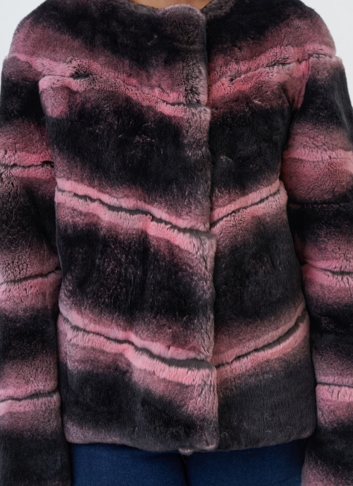 Короткая шуба из меха кролика