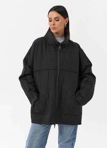 Женская двухсторонняя куртка с воротником стойкой