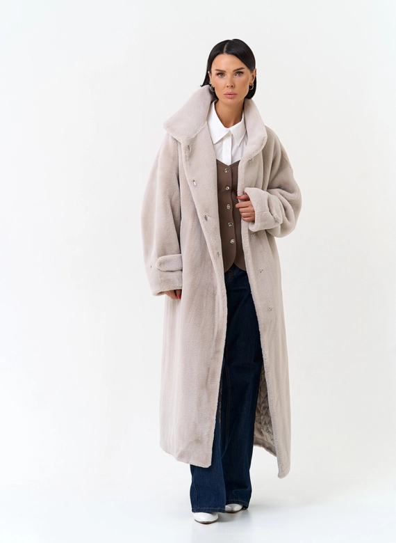 Женская шуба из эко меха фото