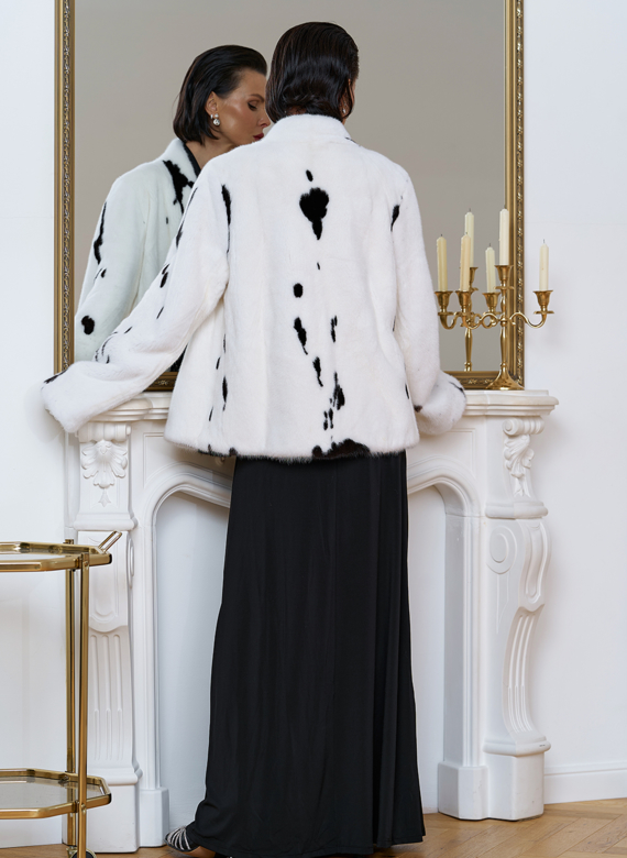 Жакет из меха норки в расцветке "ягуар"