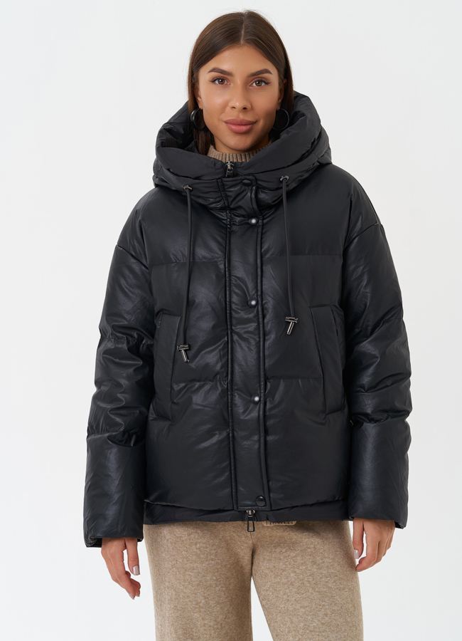 Утепленная куртка с капюшоном модель № 27866 в рассрочку