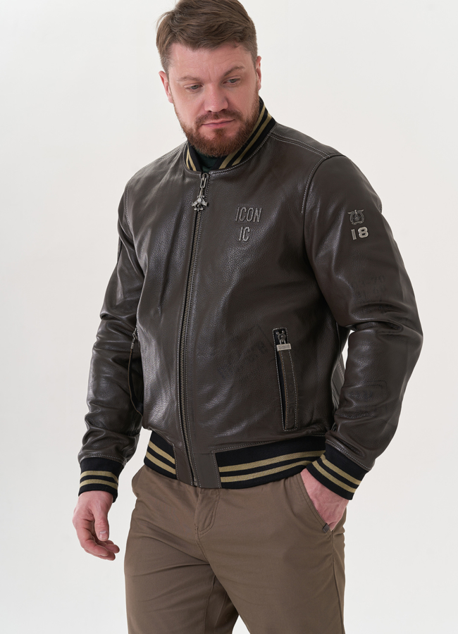 Мужская кожаная куртка 