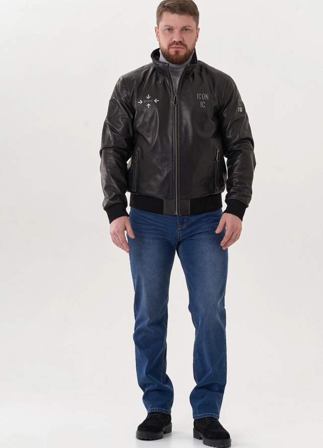Мужская кожаная куртка 